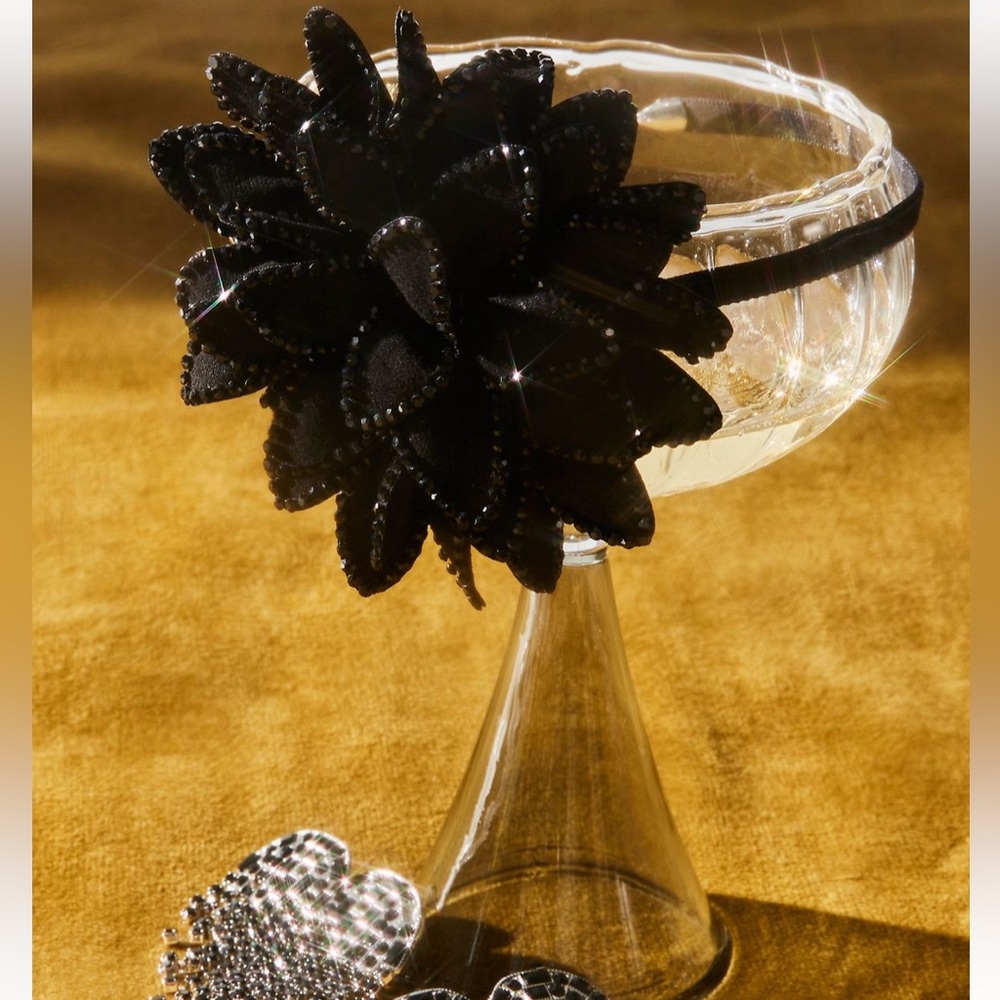 Free People Black Flower Choker